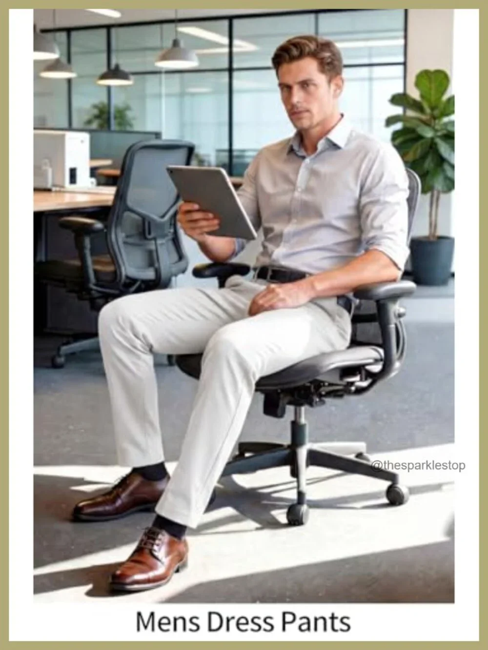 Slim Fit Stretch Chino Dress Pants Lightweight Twill Work Khakis